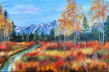 Autumn happy days - original oil painting