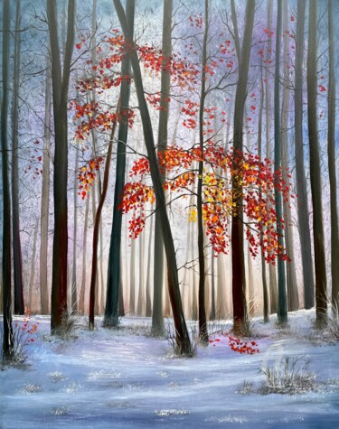 Magic forest tree - original oil painting landscape