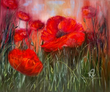 Fragility and originality - red poppy