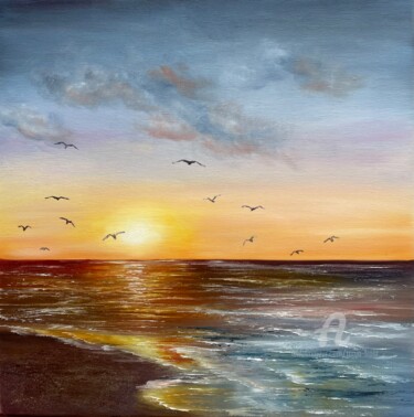 Ephemeral Serenity: Sunset by the Shore