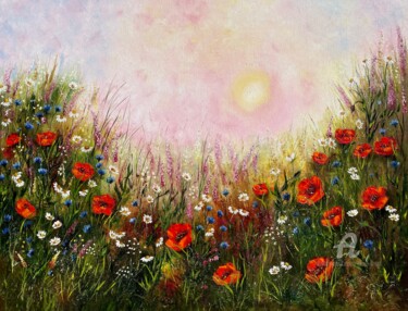 Passion and tenderness - red meadow flowers